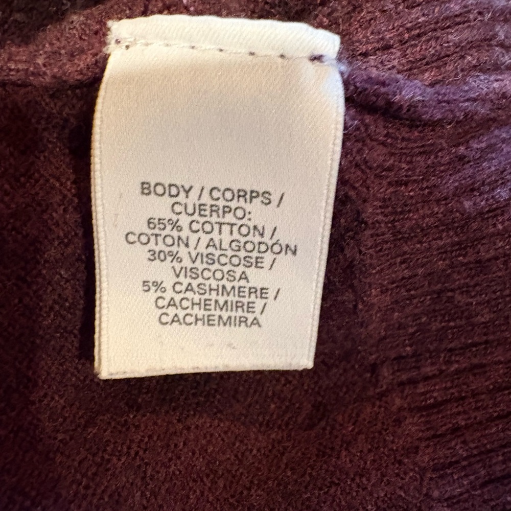 Victoria's Secret cowl neck pullover sweater Women's Purple/maroon size M - Picture 5 of 11